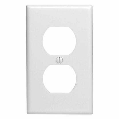 Leviton 88003-WMP 10 pack 1 Gang Wallplates, Duplex Receptacle, White