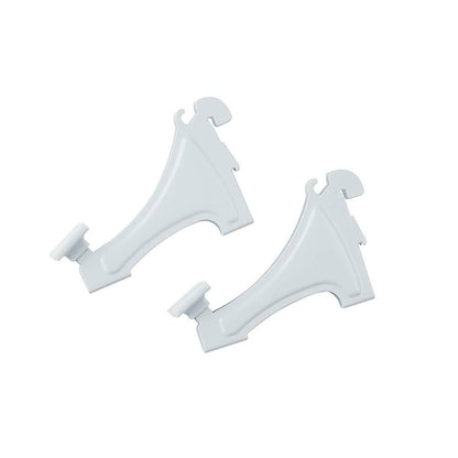 ClosetMaid ShelfTrack 2-Pack Shelf Brackets for Wire Compatible with 12 in. Shelves, Add On Angle Shoe Storage, White Finish, 3 in, 3"
