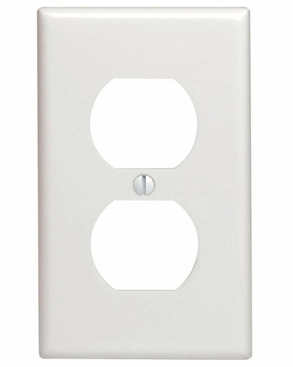 Leviton 88003-WMP 10 pack 1 Gang Wallplates, Duplex Receptacle, White
