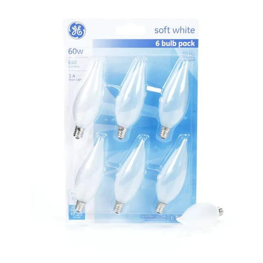 GE Classic 60-Watt Dimmable CA10 Decorative Incandescent Light Bulb (6-Pack) Item #946384 Model #42956