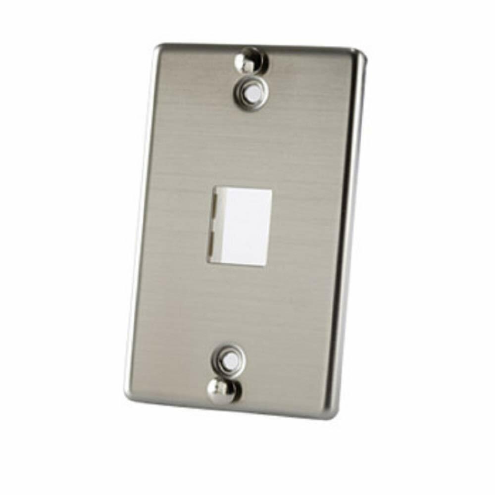Ortronics TracJack 1-Port Stainless Steel Wall Phone Plate OR-403STJ1WP
