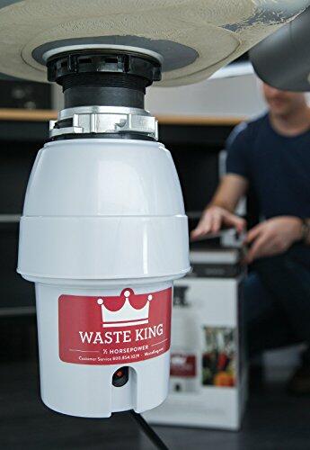 Waste King L-2600 Legend Series 1/2 HP Continuous Feed Garbage Disposal with Power Cord, Waste Disposer for Kitchen Sink