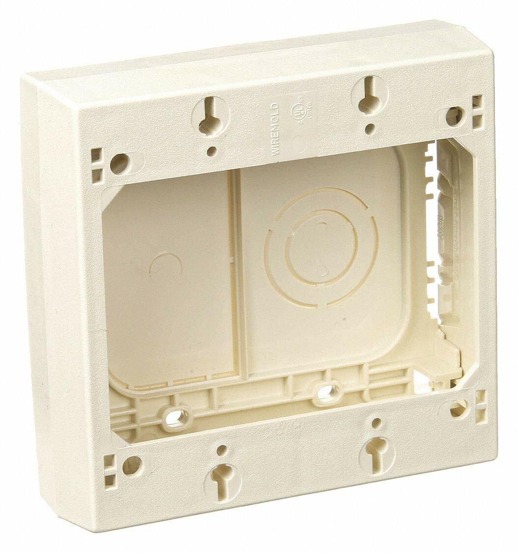 Wiremold 2347-2 NM Device Box 2G 2300 Ivory, White