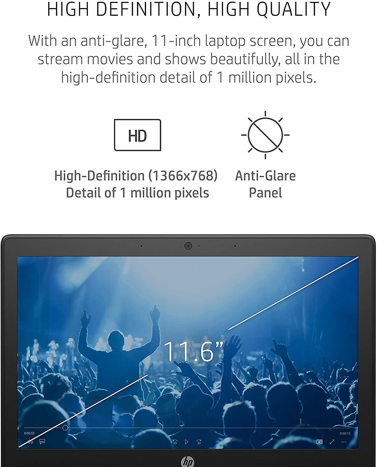 HP Chromebook 11-inch Laptop - MediaTek - MT8183 - 4 GB RAM - 32 GB eMMC Storage - 11.6-inch HD IPS Touchscreen - with Chrome OS� - (11a-na0040nr, 2020 model, Ash Gray)