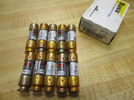 Bussmann FRN-R-10 Fusetron Fuses FRNR10 (Pack of 10)