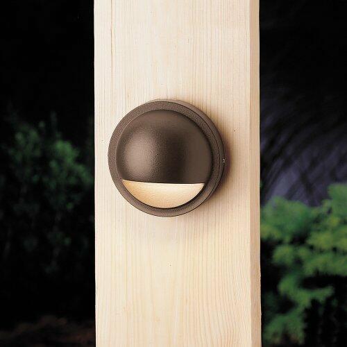 Kichler 15064AZT Six Groove Deck Landscape 12V Half Moon Lt, Textured Architectural Bronze