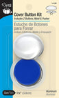Dritz 14-60 Cover Button Kit with Tools, Size 60 - 1-1/2-Inch, 2-Piece, Nickel