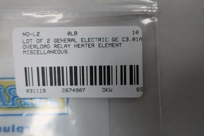 LOT of 2 General Electric GE C3.01A Overload Relay Heater Element