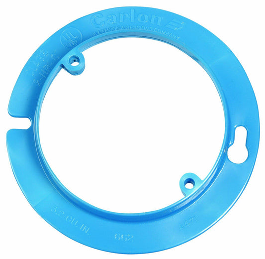 Carlon A471 Outlet Box Plaster Ring, Round, Raised, 4-Inch Diameter, Blue