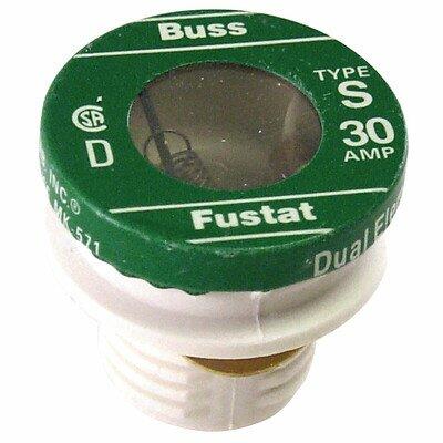 Bussmann S-30BC 30 Amp Type S Time-Delay Dual-Element Plug Fuse Rejection Base, 125V UL Listed 1-In Bag