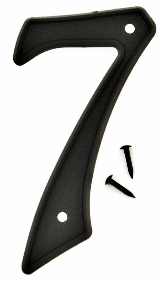 HY-KO Products PN-29/7 Plastic House Number 7 (Seven), 4 Inch High, Black