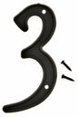 HY-KO Products PN-29/3 Plastic House Number 3 (Three), 4 Inch High, Black
