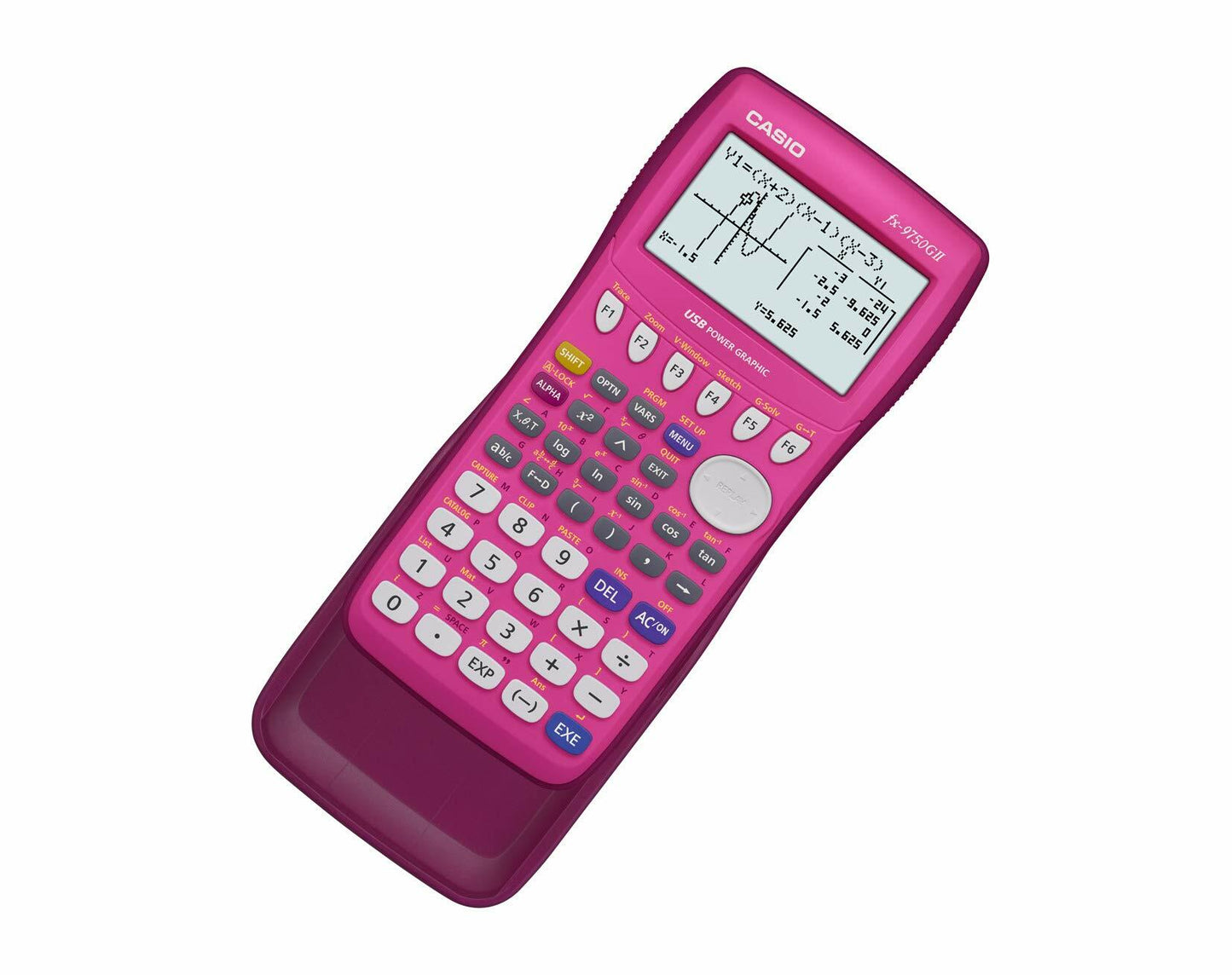Casio fx-9750GII, Graphing Calculator, Pink (FX9750GII-PK)