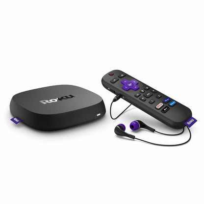 Roku Ultra 4K/HDR/Dolby Vision Streaming Device and Roku Voice Remote Pro with Rechargeable Battery, Hands-Free Voice Controls, Lost Remote Finder, and Private Listening, Black