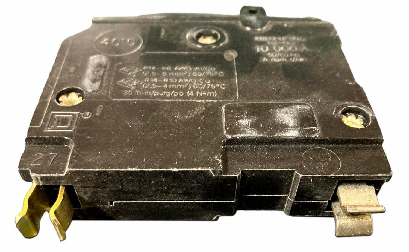 Square D Schneider Electric, QO120, Circuit Breaker 1P 20A, Black