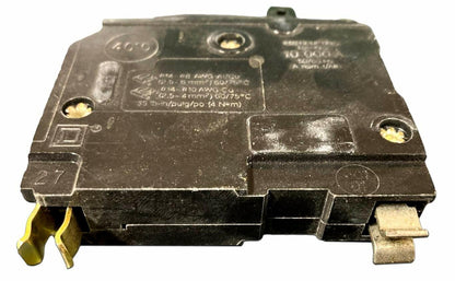 Square D Schneider Electric, QO120, Circuit Breaker 1P 20A, Black