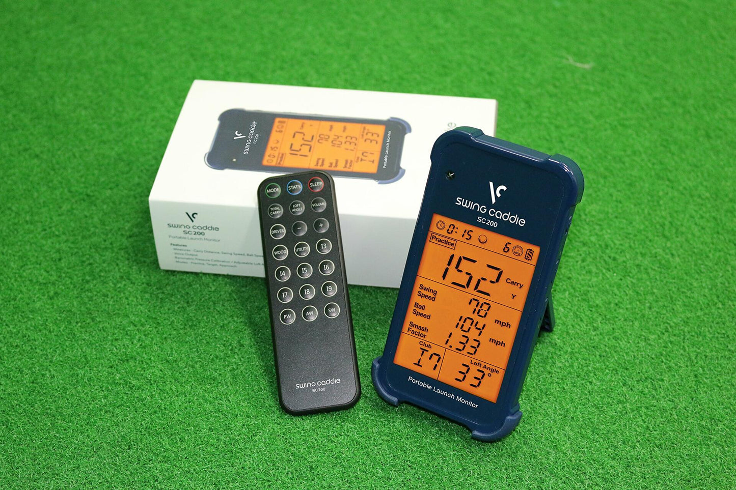 Voice Caddie SC 200 Portable Golf Launch Monitor with Audible Output, Blue