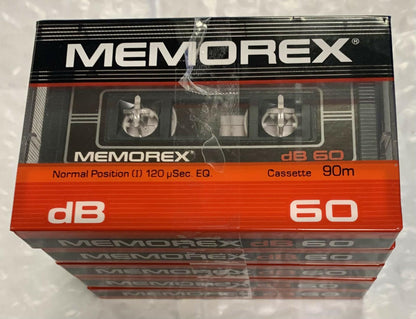 Memorex dB 60 Cassette Tape 90m Pack of Five