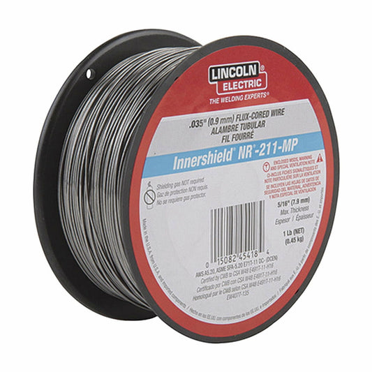 Lincoln Electric Innershield NR-211-MP Flux-Cored Welding Wire, Mild Steel, All Position, .035in., 1-Lb. Spool, Model# ED030584