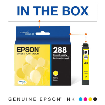 EPSON 288 DURABrite Ultra Ink Standard Capacity Yellow Cartridge (T288420-S) Works with Expression XP-330, XP-430, XP-434, XP-340, XP-440, XP-446