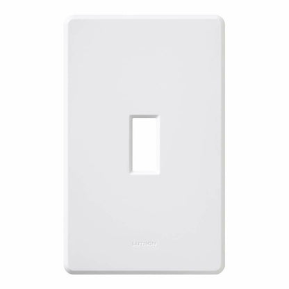Lutron Fassada 1 Gang Wallplate for Toggle-Style Dimmer and Switches, FW-1-WH, White (1-Pack)
