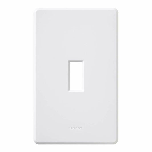 Lutron Fassada 1 Gang Wallplate for Toggle-Style Dimmer and Switches, FW-1-WH, White (1-Pack)