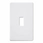 Lutron Fassada 1 Gang Wallplate for Toggle-Style Dimmer and Switches, FW-1-WH, White (1-Pack)
