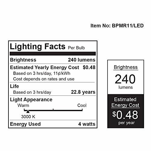 Feit Electric BPMR11/LED 25W Equivalent Mr11 G4 Base LED Light Bulb