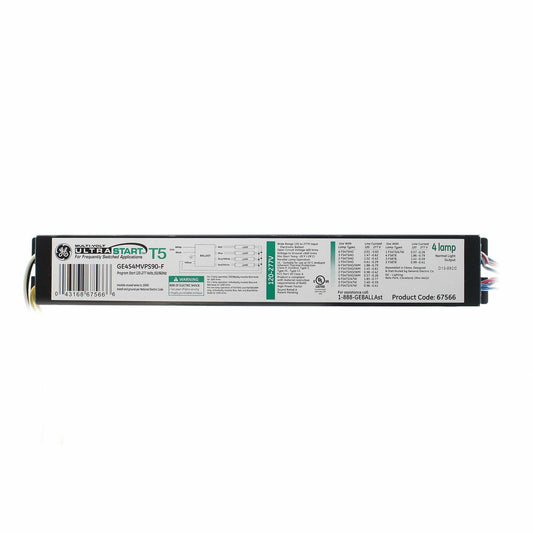 GE Electronic High Output Ballast with Non Dimming Design and Programmed Start Mechanism for Tools and Home Improvement, Black