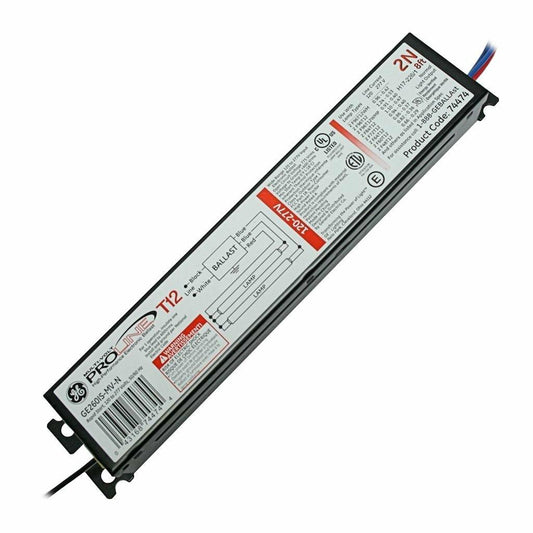 GE UltraMax Proline Electronic Ballast, 120/277 Volt Instant Start Ballast, Normal Ballast Factor, Ballast for Fluorescent Light (1) or (2) Lamp T12