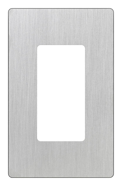 Lutron Claro 1 Gang Decorator/Rocker Wallplate, Stainless Steel (1-Pack) | CW-1-SS