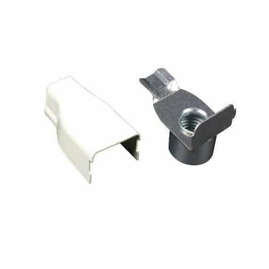 Elbow Conduit Connector, Ivory, Steel