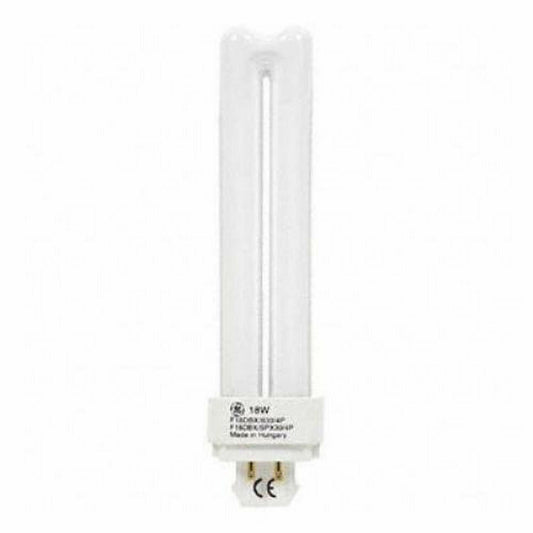 GE CFL Double Biax Light Bulbs, Linear Tube Lights, 18 Watt, G24Q-2 Base (10 Pack)