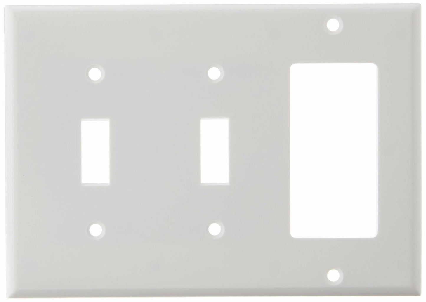 Leviton 80421-W 2-Toggle 1-Decora/GFCI Device Combination Wallplate