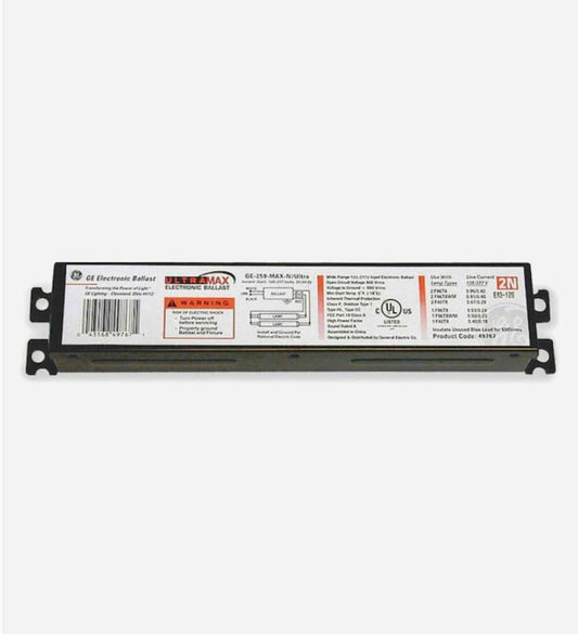 GE Lighting UltraMax Proline Electronic Ballast, 120/277 Volt Instant Start Ballast, Normal Ballast Factor, Ballast for Fluorescent Light (1) or (2) Lamp T8