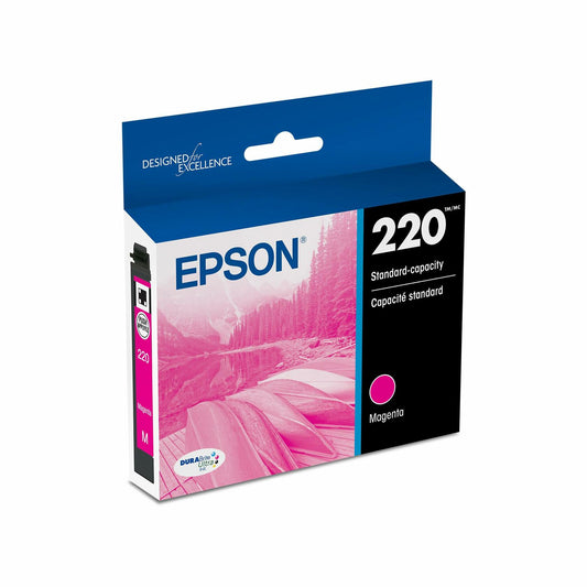EPSON 220 DURABrite Ultra Ink Standard Capacity Magenta Cartridge (T220320-S) Works with WorkForce WF-2630, WF-2650, WF-2660, WF-2750, WF-2760, Expression XP-320, XP-420, XP-424, 1 Count (Pack of 1)