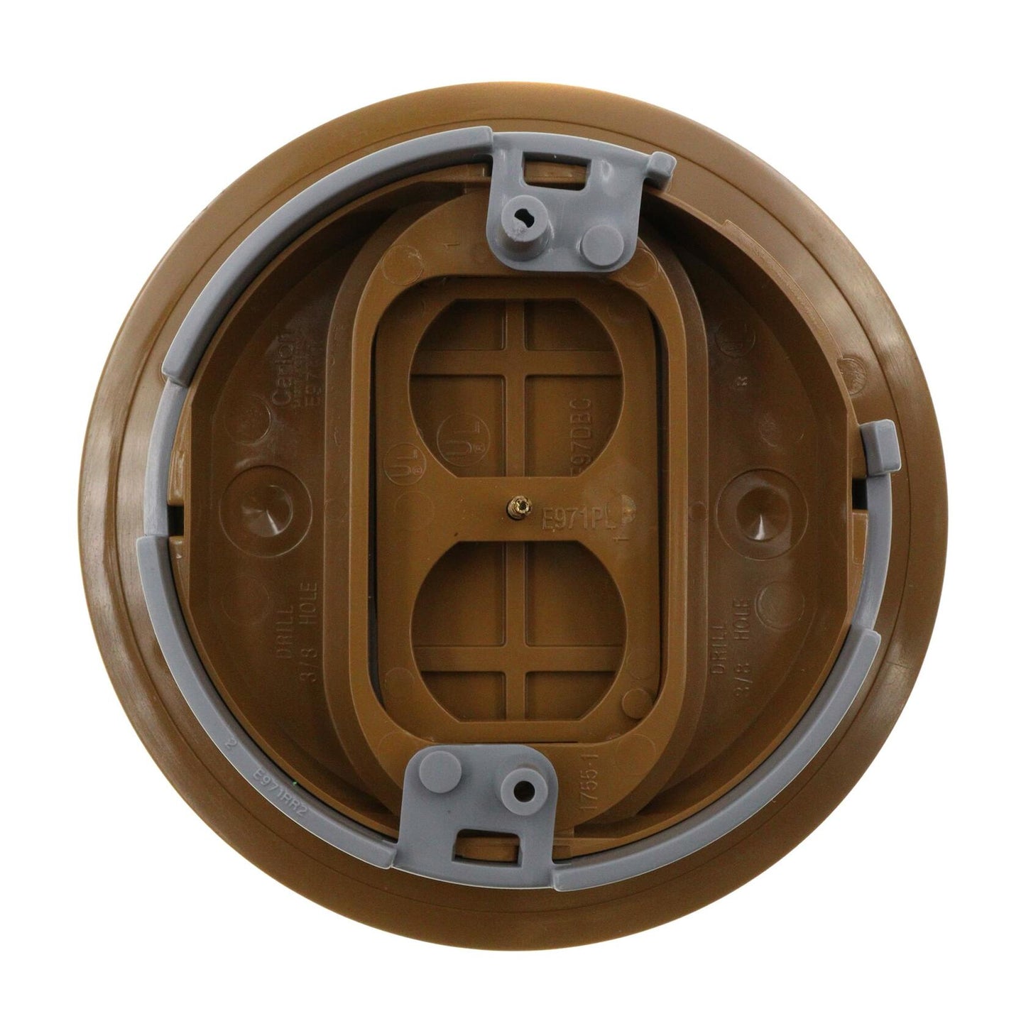 Carlon E97DSC Round Duplex Receptacle Cover, Diameter: 5", Non-Metallic