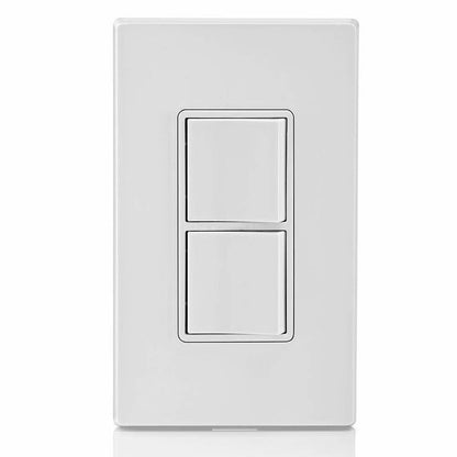 Leviton 5634-W 15 Amp, 120/277 Volt, Decora Single-Pole, AC Combination Switch, Commercial Grade, Grounding, White