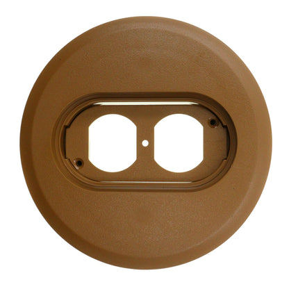 Carlon E97DSC Round Duplex Receptacle Cover, Diameter: 5", Non-Metallic