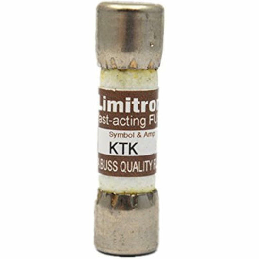 Bussmann KTK-3/4 0.75 Amp Limitron Fast Acting Supplementary Fuse Melamine Tube, 600V