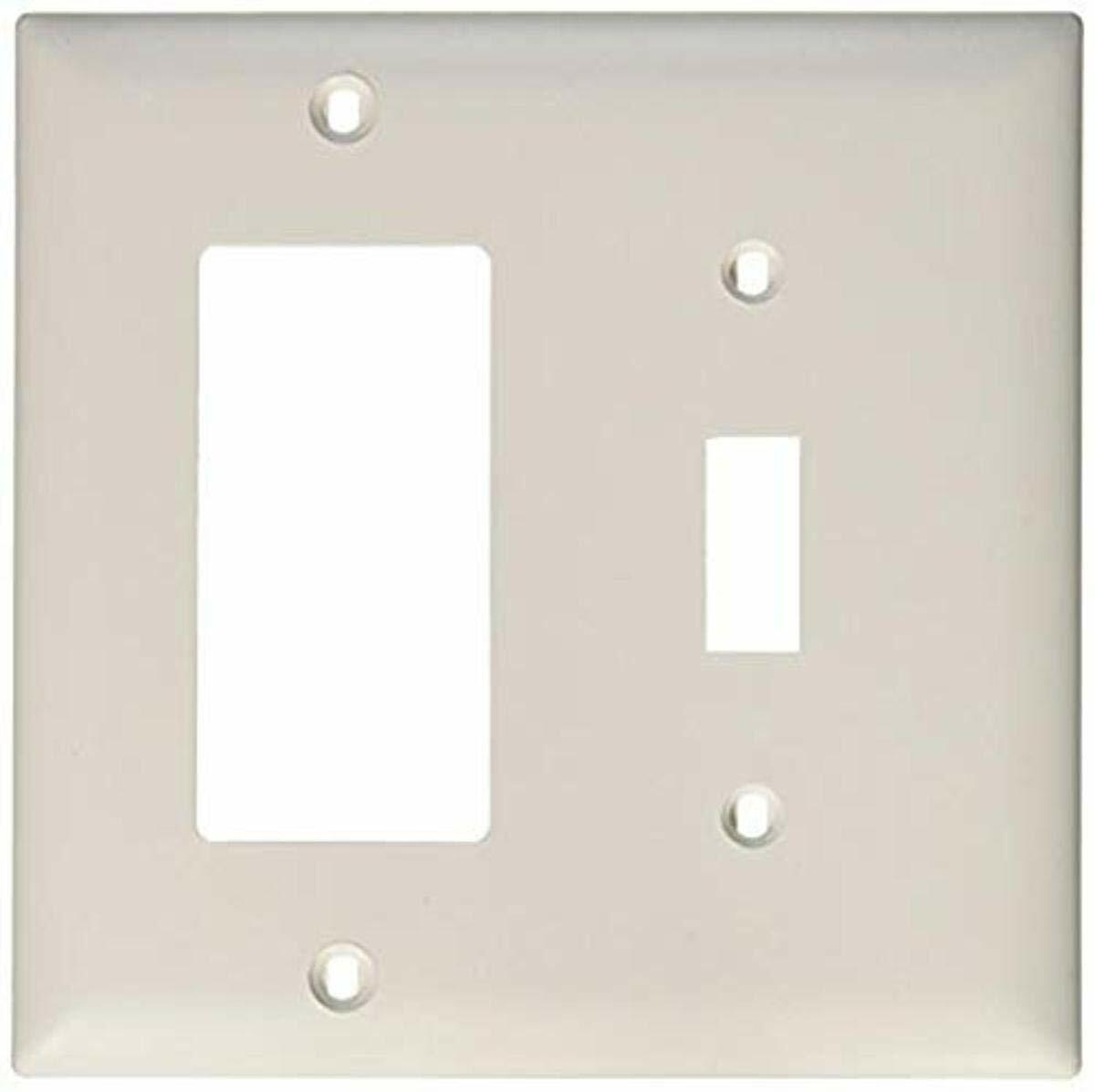 PASS & SEYMOUR TP126WCC12 2 Gang 1 Decorator Opening Nylon Wall Plate, White