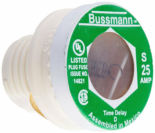 FUSE PLUG FUSTAT 25A 4PK by BUSS MfrPartNo S-254