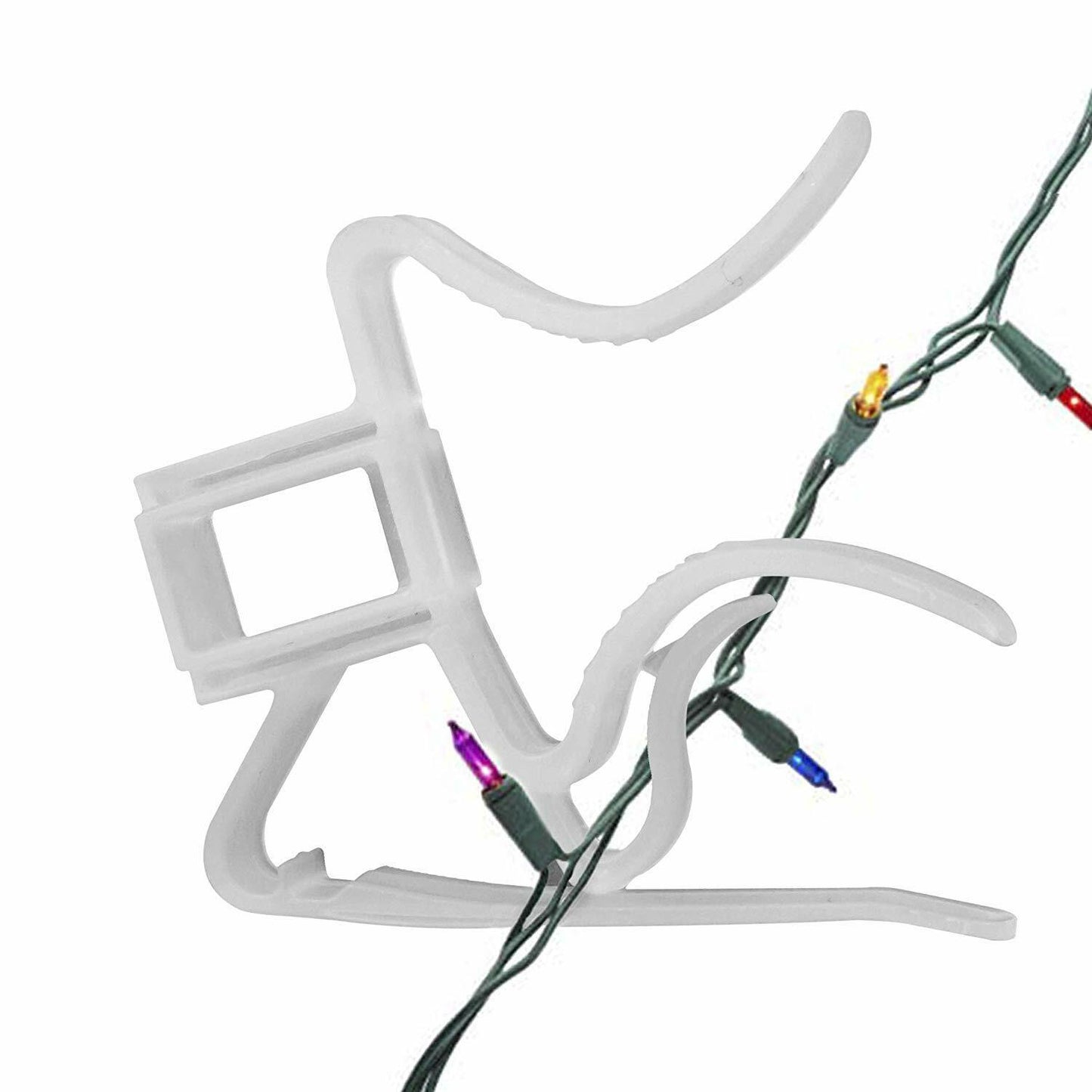 Pro No Ladder Rapid Release 50 Holiday Lights Gutter Clips Plastic