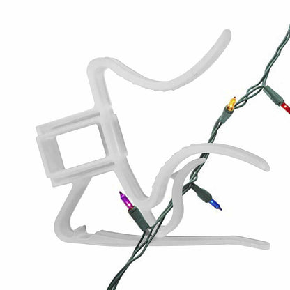 Pro No Ladder Rapid Release 50 Holiday Lights Gutter Clips Plastic