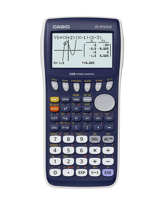 Casio fx-9750GII, Standard Graphing Calculator, White