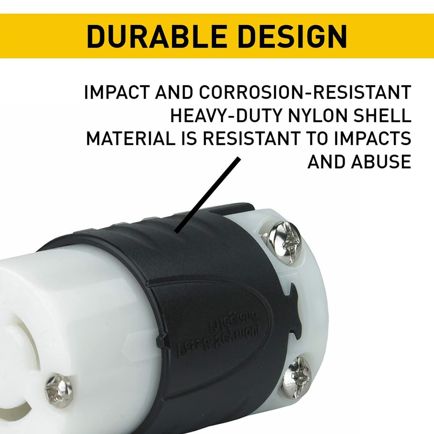 Legrand-Pass & Seymour L1430CCCV3 Industrial Specification Grade Turn Lock Connector, Four Wire 30-Amp 125-volt/250-volt Ip20 Regulation Suitable