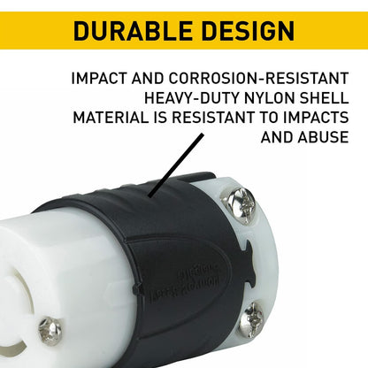 Legrand-Pass & Seymour L1430CCCV3 Industrial Specification Grade Turn Lock Connector, Four Wire 30-Amp 125-volt/250-volt Ip20 Regulation Suitable