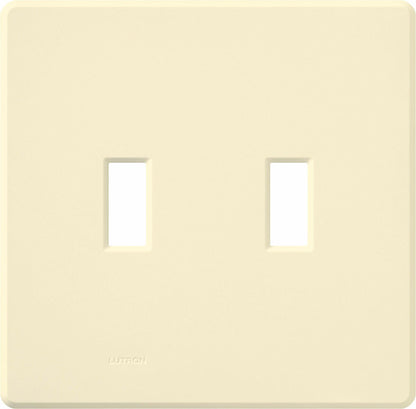 Lutron Fassada 2 Gang Wallplate for Toggle-Style Dimmer and Switches, FW-2-WH, White (1-Pack)