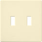 Lutron Fassada 2 Gang Wallplate for Toggle-Style Dimmer and Switches, FW-2-WH, White (1-Pack)