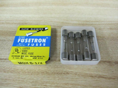 Bussmann MDX-6-1/4 Buss Fuse 6-1/4A MDX614 (Pack of 5)